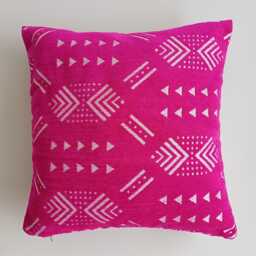 Moroccan Velvet Cushion Cover, Handmade Brocade Pink Cushion, Decorative Pillow 16''x16''/40x40 cm