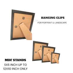 Black Picture Frame With White Mat - Modern Home Decor - thumbnail 4