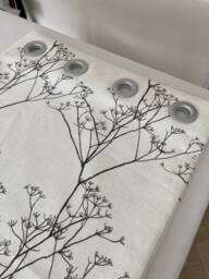 Sample Only - Curtains Made To Measure? Just Need Pole Length & Drop Quote Heath Black White Linen - thumbnail 1