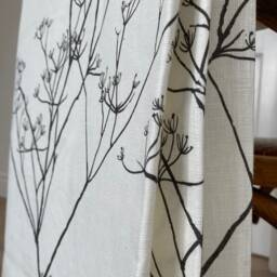 Sample Only - Curtains Made To Measure? Just Need Pole Length & Drop Quote Heath Black White Linen - thumbnail 2