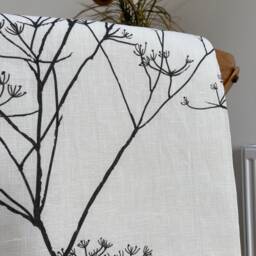 Sample Only - Curtains Made To Measure? Just Need Pole Length & Drop Quote Heath Black White Linen - thumbnail 3