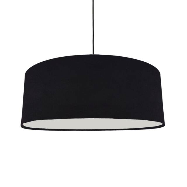 Extra Large Black Velvet Lampshade With Diffuser - image 1
