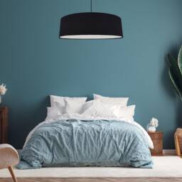 Extra Large Black Velvet Lampshade With Diffuser - thumbnail 2