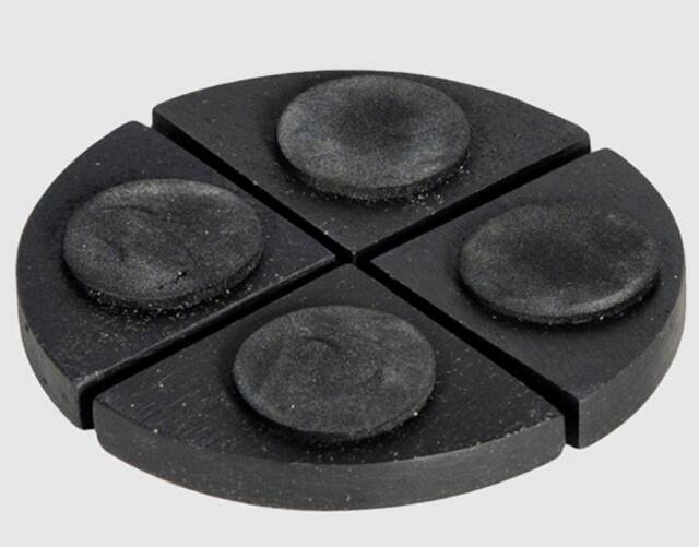4 Concrete Stone Feet Stand Base For Large Planter Pot Drainage Black Grey Outdoor Plants Suitable Square Round & Rectangular Pots - image 1