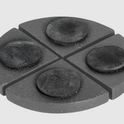 4 Concrete Stone Feet Stand Base For Large Planter Pot Drainage Black Grey Outdoor Plants Suitable Square Round & Rectangular Pots - thumbnail 2