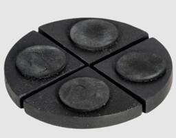 Concrete Stone Planter Feet - Set Of 4 Black, Grey Outdoor Drainage Stands Invisible Pot Risers For Flowers Garden Trough