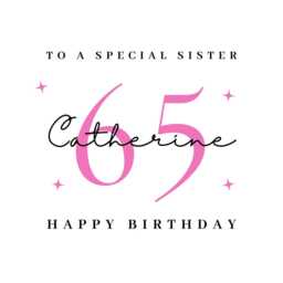 Sister 65Th Birthday Candle Sticker Stickers Label Labels Sisters - thumbnail 4