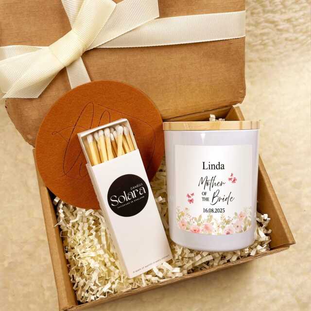 Personalised Mother Of The Bridesoy Candle Gift Set, Wedding Keepsake, Thank You Mum, Bridal Gift, Day Present - image 1
