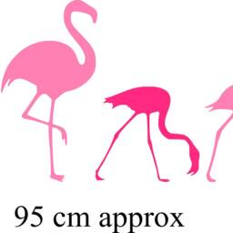 Set Of 6 Extra Large Flamingos - Wall Art Stickers Decals - thumbnail 2