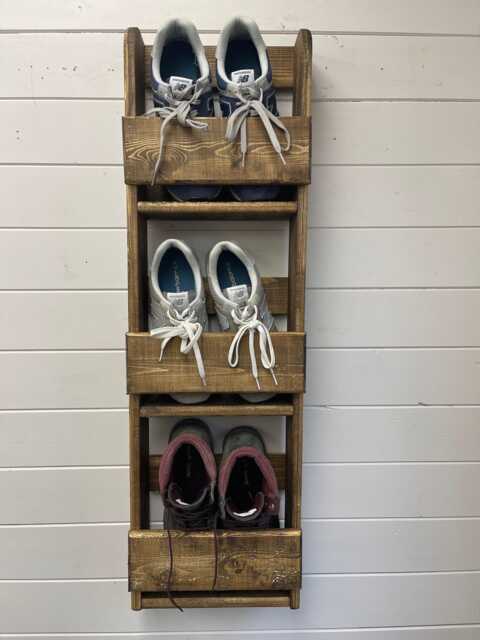 1M Vertical Shoe Organiser - Space Saving Jacobean - Out Of Stock - image 1