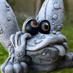 Concrete Frog Figurine Outdoor Funny Sculpture Stone Toad Statue Garden Pond Animal Decor Handmade Cement Ornament Frog Lover Gift - thumbnail 3