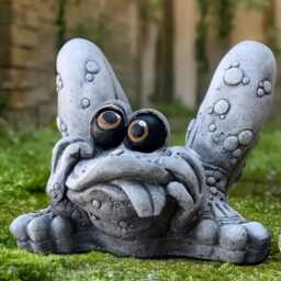 Concrete Frog Figurine Outdoor Funny Sculpture Stone Toad Statue Garden Pond Animal Decor Handmade Cement Ornament Frog Lover Gift - thumbnail 4