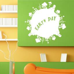Earths Day Go Green Globe Office Room Design Wall Sticker Vinyl Decal Home Art Decor Housewares Free Shipping L131 - thumbnail 1