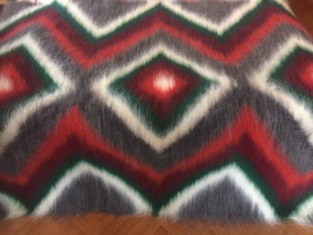 Ukrainian Hutsul Wool Blanket Carpathian Folk Weave - image 1