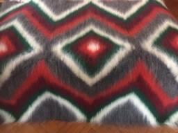 Ukrainian Hutsul Wool Blanket Carpathian Folk Weave - thumbnail 1