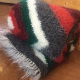 Ukrainian Hutsul Wool Blanket Carpathian Folk Weave - thumbnail 2