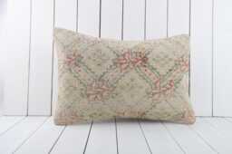Handmade Vintage Turkish Kilim Pillow Cover 16x24 Decorative Cushion - thumbnail 1