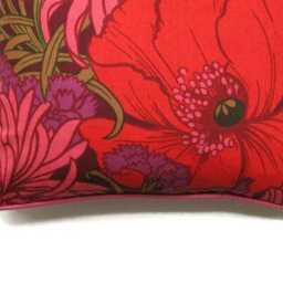 Heals Braganza Poppy Cushion Cover Mid-Century Modern Floral Pillow - thumbnail 2