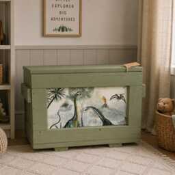 Toy Box - Storage Custom Design Reclaimed Shipping Crate - thumbnail 3