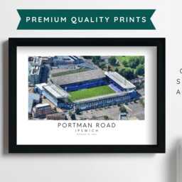 Ipswich Town Portman Road Stadium Art Print - Poster Impressionist Painting Drawing Gift For Him Football Fan Dad Granddad Son Brother Fc - thumbnail 2