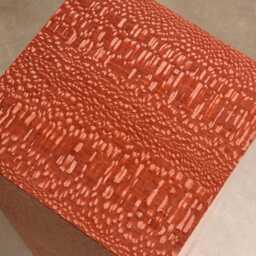 Pink Lacewood Plinth Column Modern Vase, Lamp, Sculpture Display - 30x30x100 cm - thumbnail 2