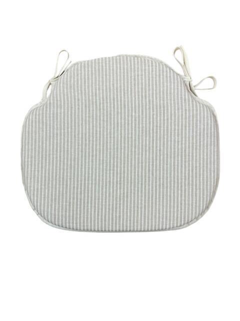 White Stripe Large Spindle Back Tie-On Seat Pads Dining/Patio/Garden/Kitchen - image 1