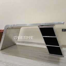Tieetdye Aviator Wing Desk Aluminium Table With 3 Shelves - thumbnail 3