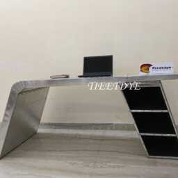 Tieetdye Aviator Wing Desk Aluminium Table With 3 Shelves - thumbnail 4