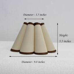 Duzy Handmade Oatmeal Color Fabric Pleated Lampshade For Home Decor-5# - thumbnail 3
