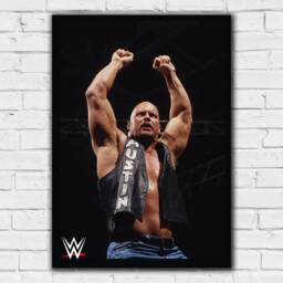 Wwe Print - Stone Cold Steve Austin in Ring Poster Wrestling Wall Art - thumbnail 2