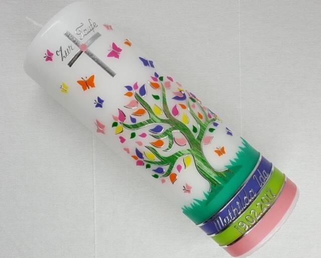 Christening Candle Tree Of Life, Including Inscription - image 1
