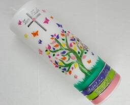 Christening Candle Tree Of Life, Including Inscription - thumbnail 1