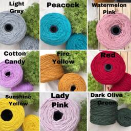 Mountain & Cactus Macrame Wall Hanging Custom Color Tapestry - thumbnail 4