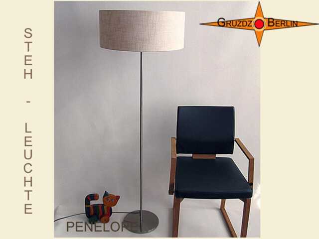 Floor Lamp Natural Linen Penelope Floor Country Style - image 1