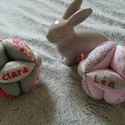 Montessori-style Gripping Ball With Bells in Liberty Betsy & Capel - Customizable Your Little One's First Name - thumbnail 4