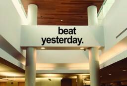 Physical Therapy Office Ideas, Locker Room Gym Decor Wall Decal, Beat Yesterday Inspirational Quote Sticker. 283 - thumbnail 1