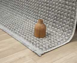 Gray Beige Sisal Rug - Indoor Outdoor Non-Shedding Flatweave Carpet - thumbnail 1