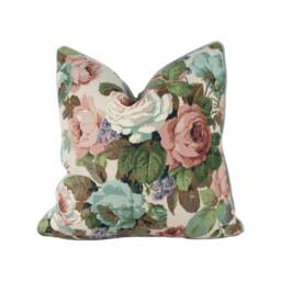 Sanderson - Chelsea Ivory/Duckegg Contrast Piped Cushion Cover Throw Pillow Designer Home Decor - thumbnail 1
