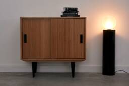 Mid-Century Sideboard, Dresser, Commode, Credenza Made Of Oak Vaneer - Livlo D-P01
