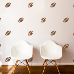 Football Pattern Wall Decals - Repeatable Sports Vinyl Stickers
