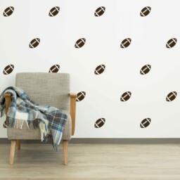 Football Pattern Wall Decals - Repeatable Sports Vinyl Stickers - thumbnail 2