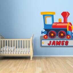 Train Personalised Wall Sticker Boy's Bedroom Nursery Decor Decal Mural Graphic Customised - thumbnail 4