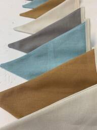 Linen Bunting - Duck Egg & Mustard Baby Shower Nursery Decor Wall Hanging Room Fabric Garland Boys Room- Playroom - thumbnail 1