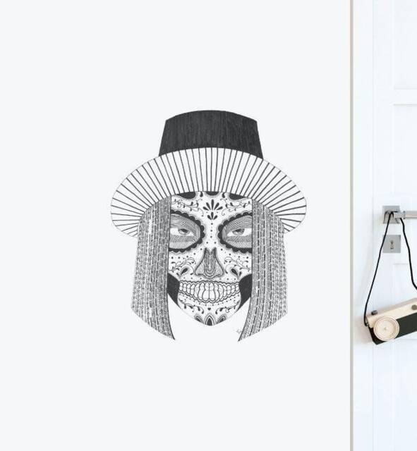 Woman Del Muertos Wall Sticker Decal - Illustration Stickers, Animals Decals, Home Decor, Art, Illustrations