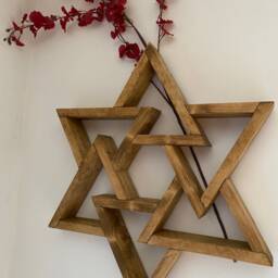 Wooden Star Shelf, Astronomy Decor, Crystal Display - thumbnail 3