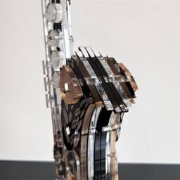 Black Saxophone Sculpture, Jazz Collector Item - thumbnail 4