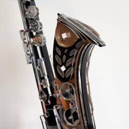 Black Saxophone Sculpture, Jazz Collector Item - thumbnail 3