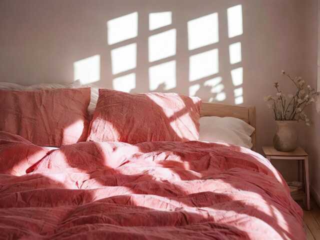 Coral Linen Duvet Cover Soft 1 Medium Weight Cover Breathable Stonewashed Comfort - image 1