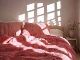 Coral Linen Duvet Cover Soft 1 Medium Weight Cover Breathable Stonewashed Comfort