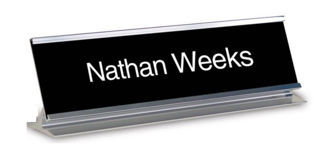 2 X 10 Inches Black Personalized Name Plate-1 Custom Plate For Office, Office Plates Custom, Plate, Holder